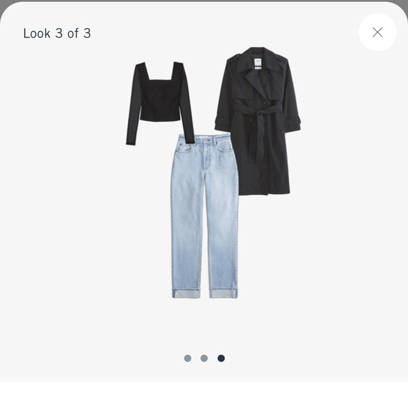 BESTSELLER! Abercrombie & Fitch Black Long-Sleeve Crepe Squareneck Top NWT! - Picture 4 of 5